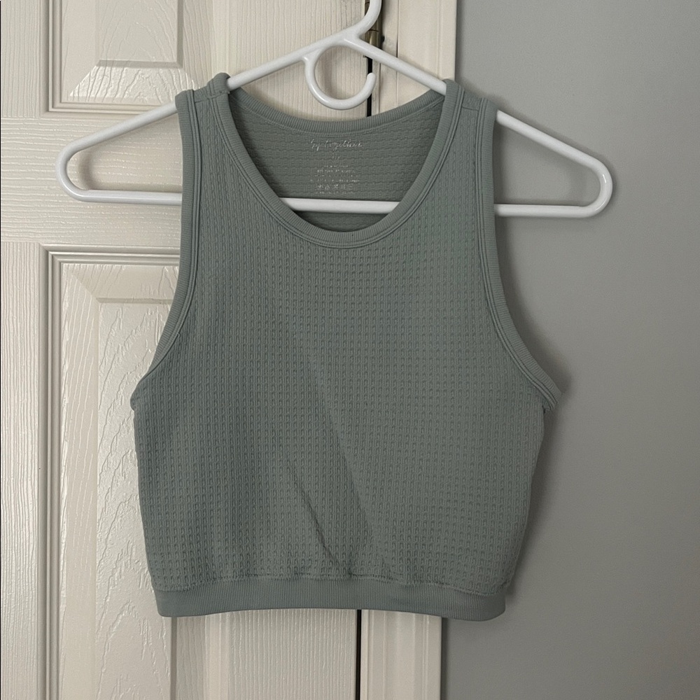 By Together Sage Ribbed Tank Top